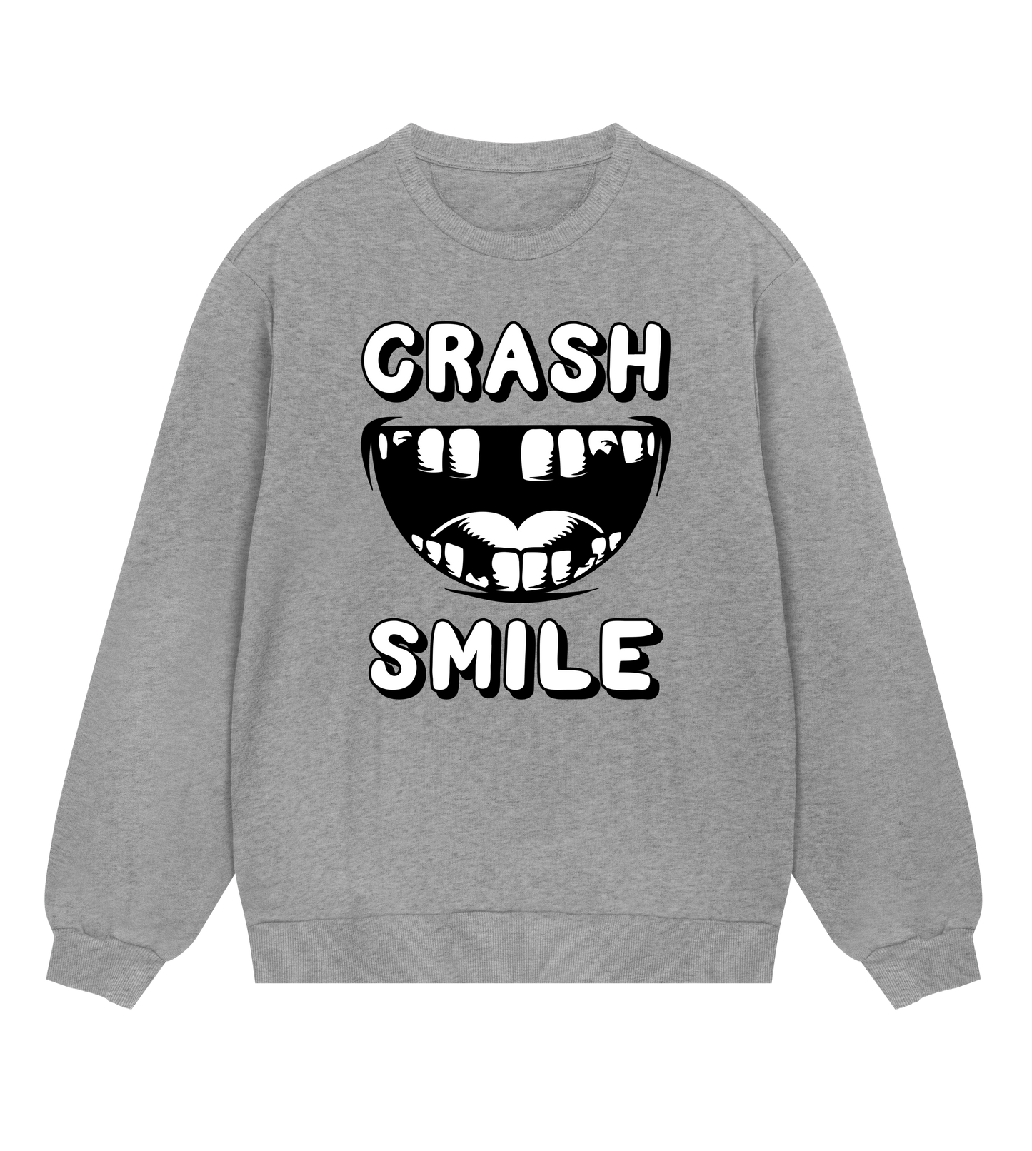 CRASH & SMILE GREY SWEATSHIRT