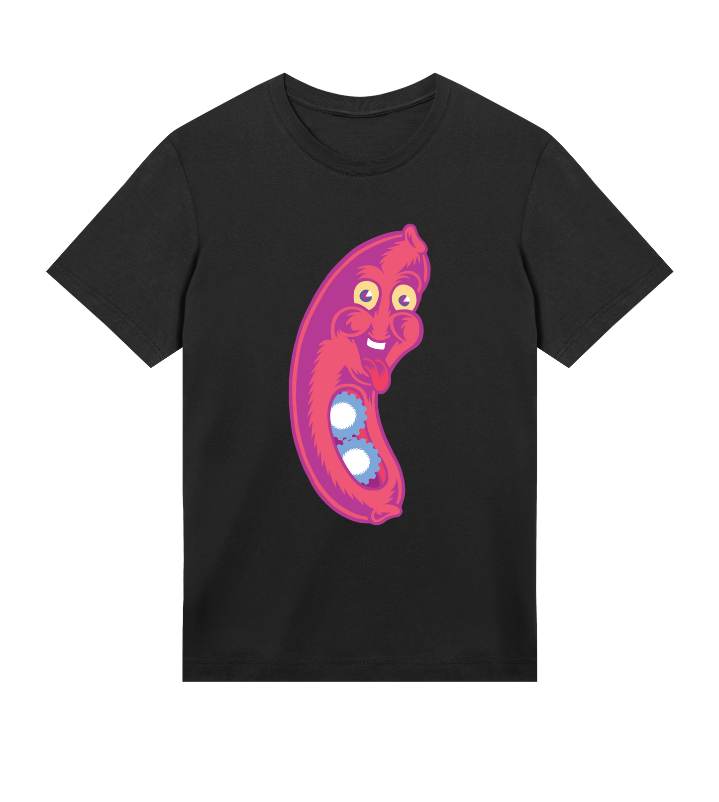 HAPPY SAUSAGE BLACK T-SHIRT