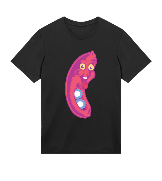 HAPPY SAUSAGE BLACK T-SHIRT