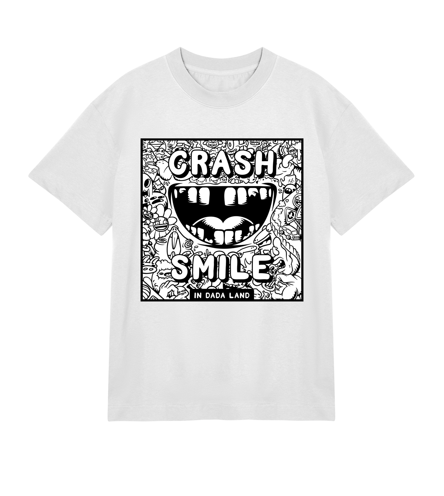 CRASH & SMILE OFF-WHITE T-SHIRT